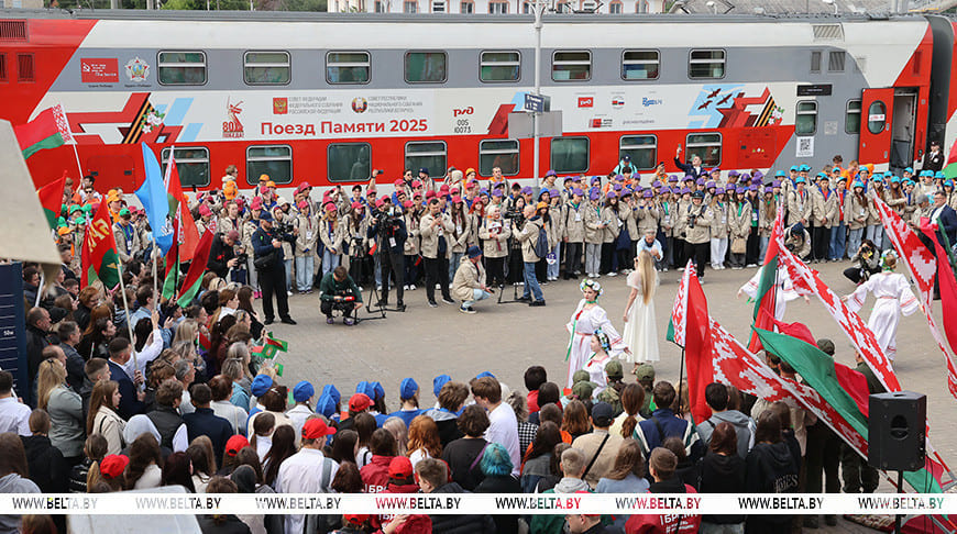 Train of Memory makes a stop in Zhlobin